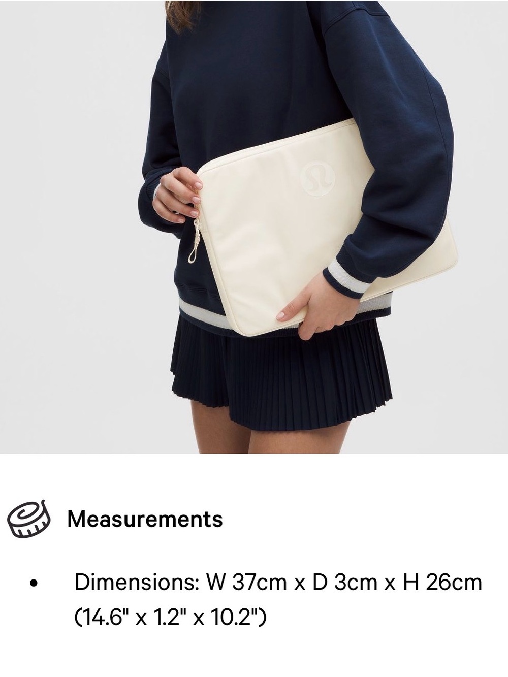lululemon athletica Cream Zip Tech Sleeve - Laptop Sleeve - Picture 3 of 6